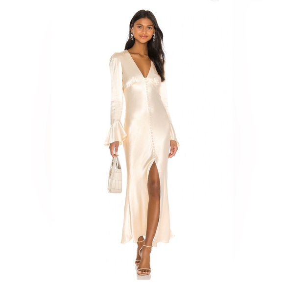 Shona Joy Frill Cuff Bias Midi Dress - Picture 1 of 6